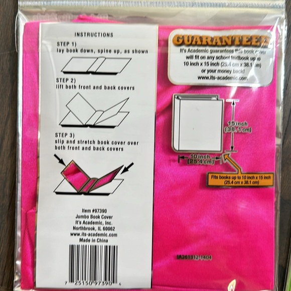 3/$15. 6 JUMBO BOOK COVERS FITS OVERSIZED BOOKS FREE BOOKMARK - FITS 10x15” - Picture 7 of 9